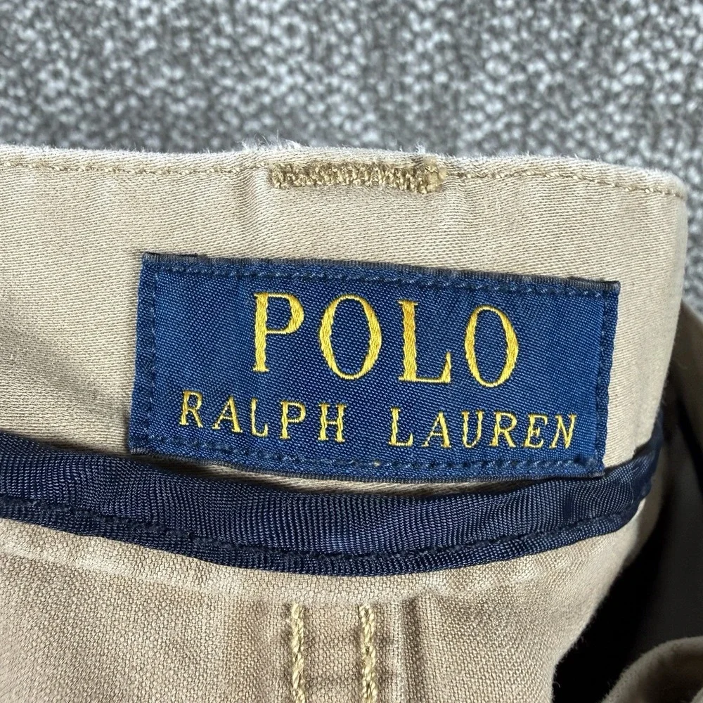 Polo Ralph Lauren Chino Pants Mens 32x30 Beige‎ Stretch Slim Fit Preppy